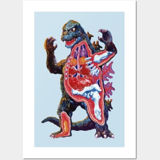 Godzilla anatomy Posters and Art